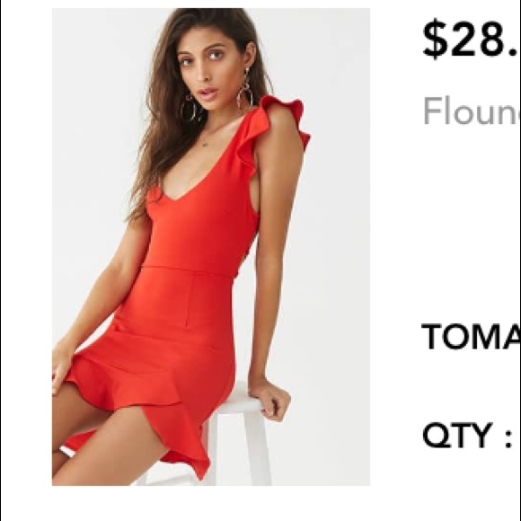 F21 flounce mini dress - Picture 3 of 3